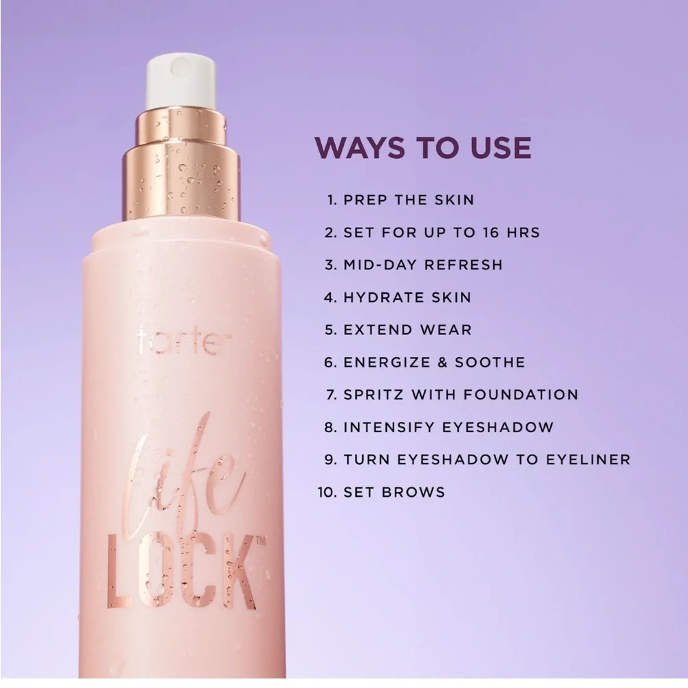 4/$30 Sale💫Tarte Life Lock Hydrating Waterproof Makeup Setting Spray Sample NEW
